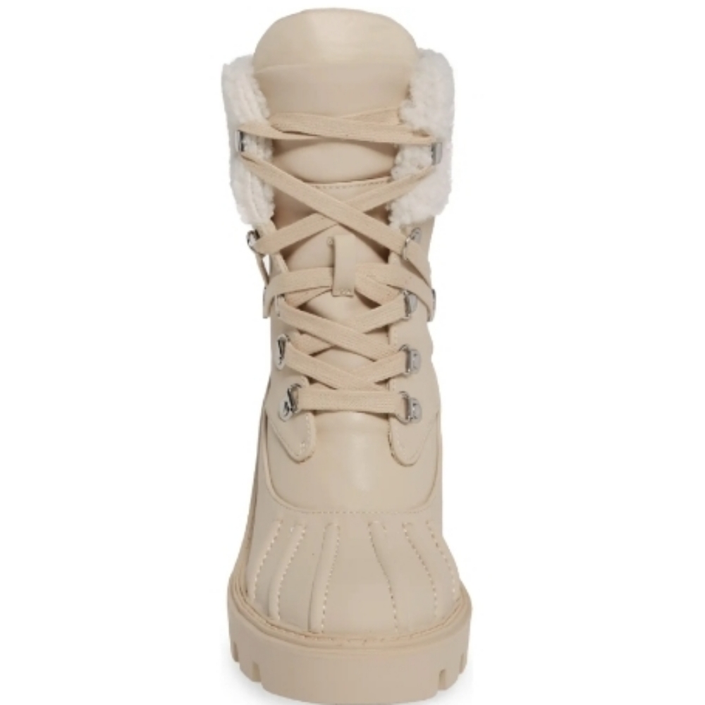 STEVE MADDEN Northern Faux Fur Trim Sand Boot - Picture 4 of 10